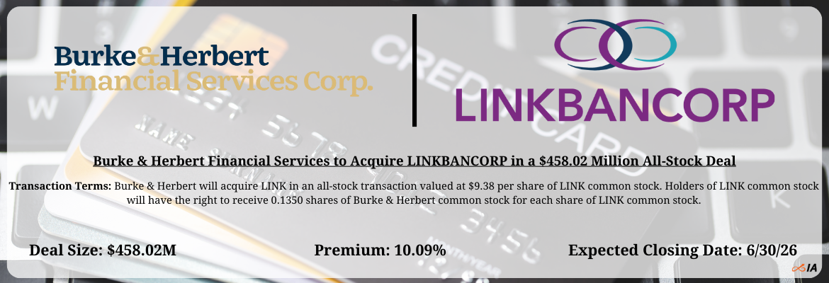 Burke & Herbert Financial Services - LINKBANCORP Merger