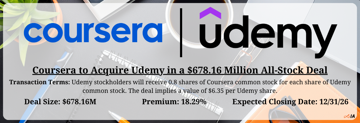 Coursera - Udemy Merger