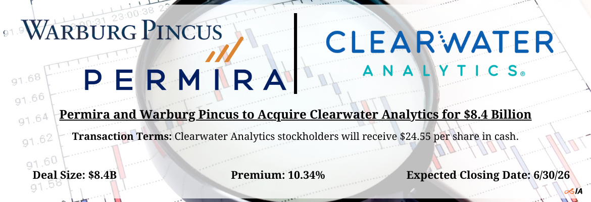 Permira and Warburg Pincus - Clearwater Analytics Merger