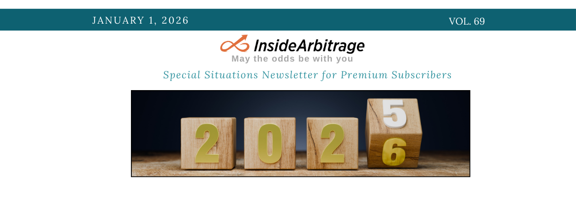 InsideArbitrage Special Situations Newsletter: January 2026