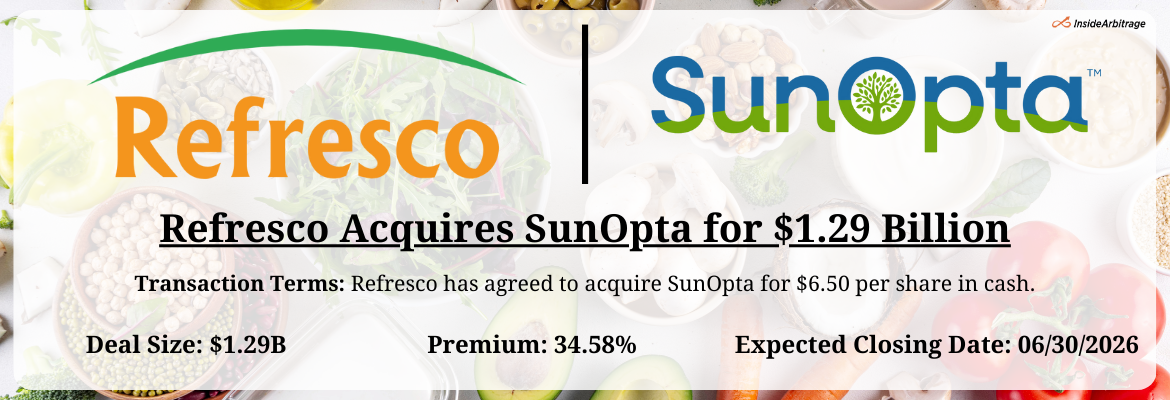 Refresco - SunOpta Merger