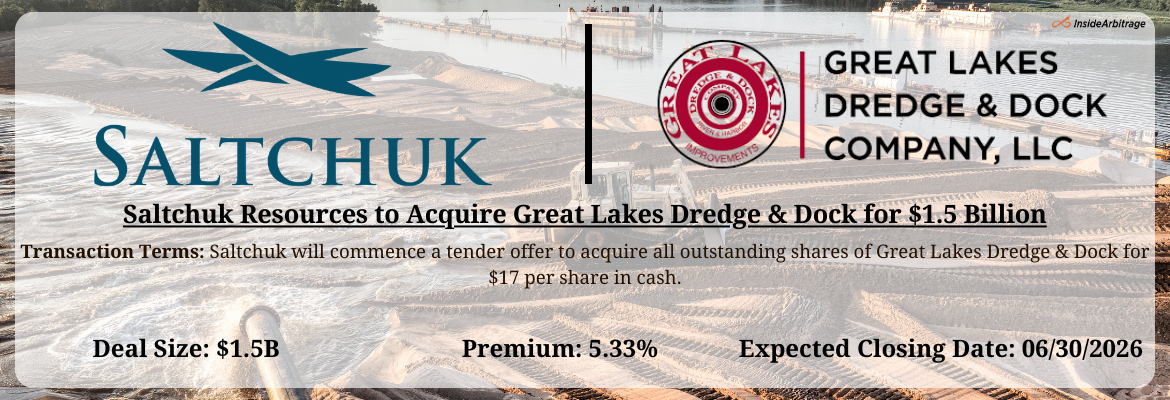 Saltchuk Resources - Great Lakes Dredge & Dock Merger