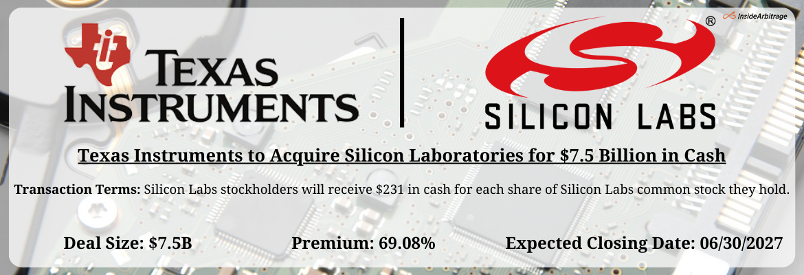 Texas Instruments - Silicon Laboratories Merger