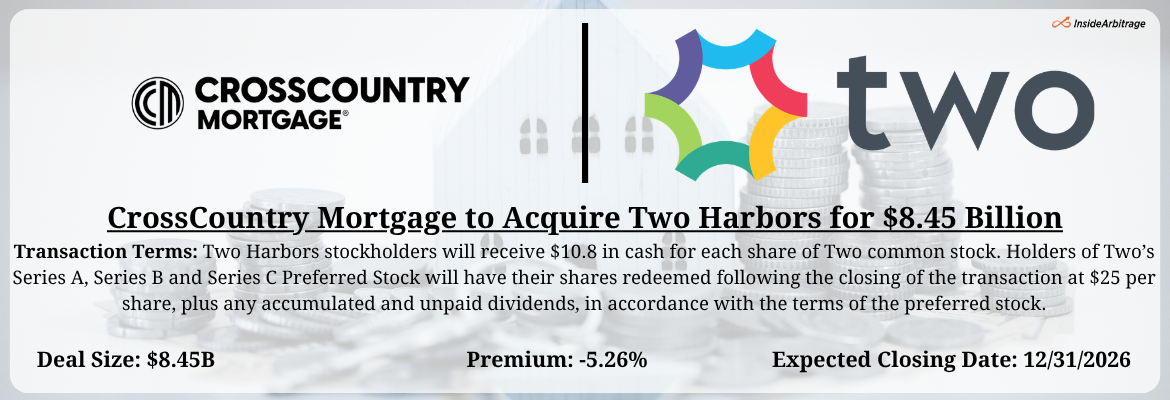 CrossCountry Mortgage - Two Harbors Merger
