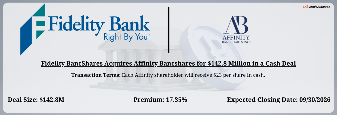 Fidelity BancShares - Affinity Bancshares Merger