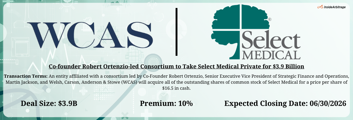 Robert Ortenzio - Select Medical Merger