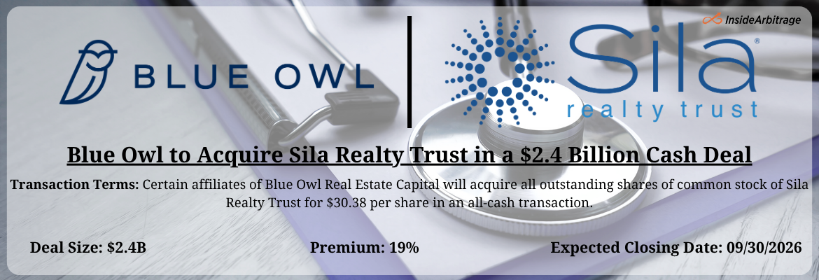 Blue Owl - Sila Realty Trust Merger
