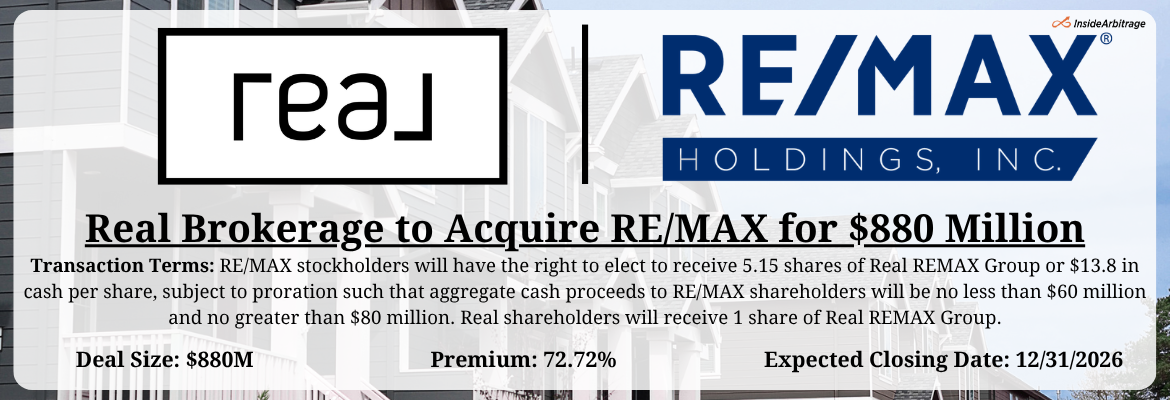 The Real Brokerage - REMAX Merger