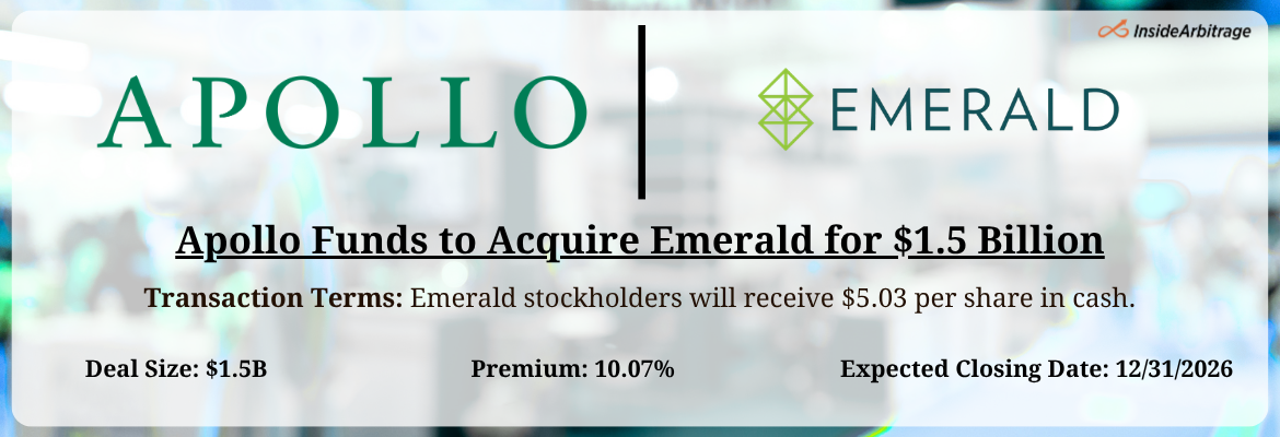 Apollo Funds - Emerald Merger