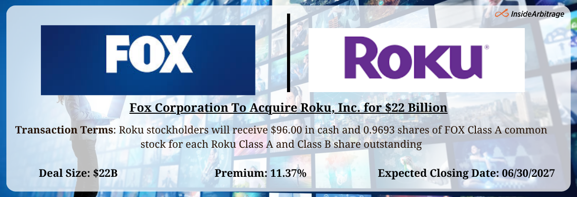 Fox Corporation - Roku Inc. Merger
