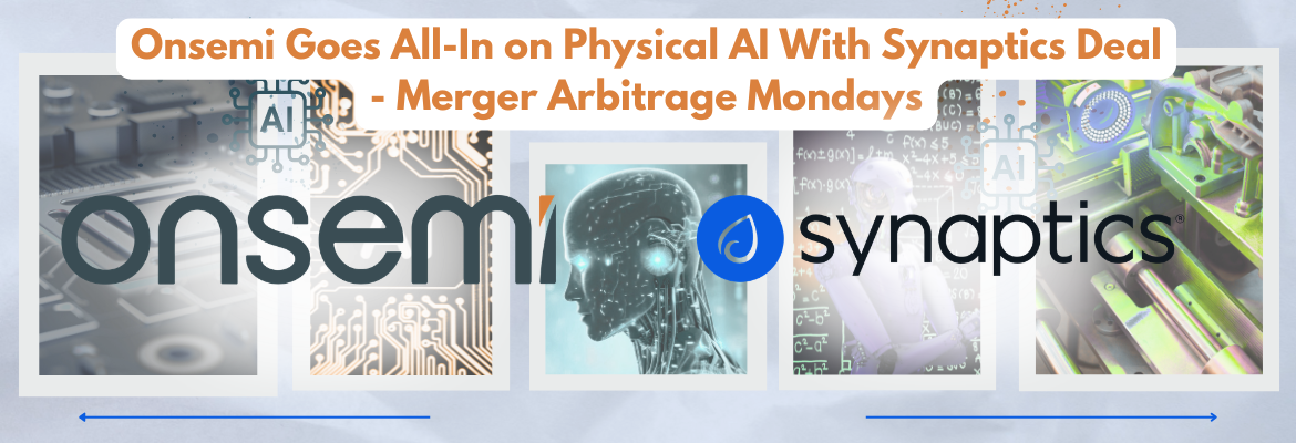 Onsemi Goes All-In on Physical AI With Synaptics Deal - Merger Arbitrage Mondays