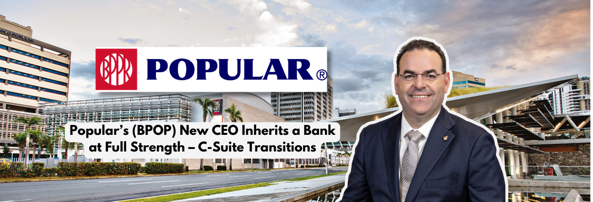 Popular New CEO Inherits a Bank at Full Strength