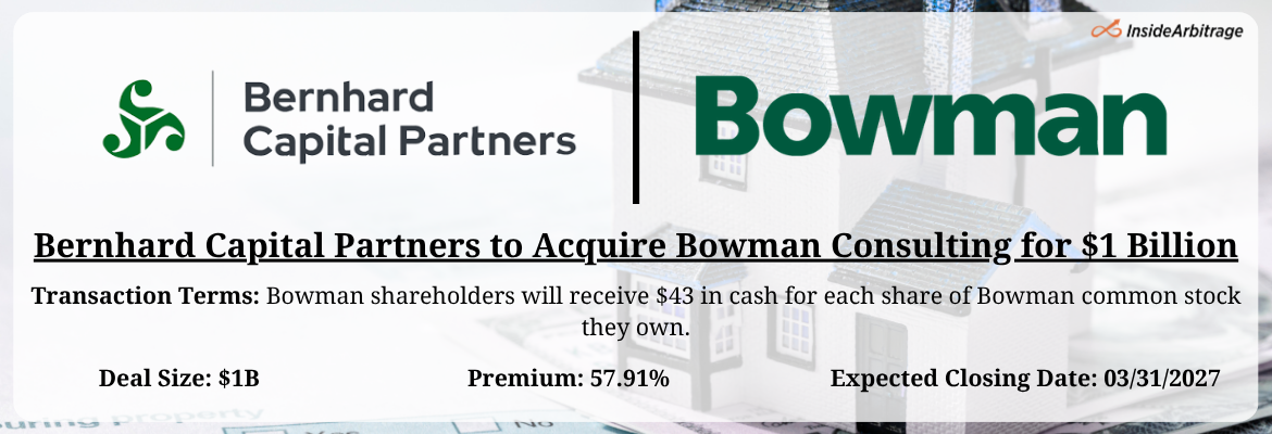 Bernhard Capital Partners - Bowman Consulting Merger