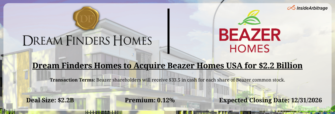 Dream Finders Homes - Beazer Homes USA Merger