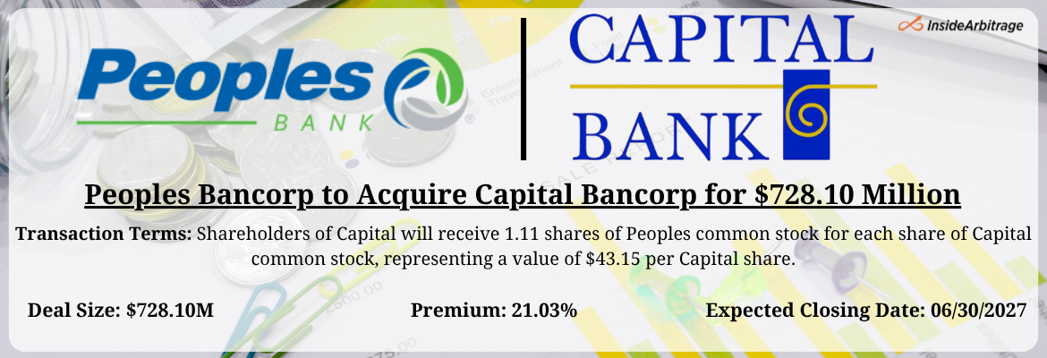 Peoples Bancorp - Capital Bancorp Merger