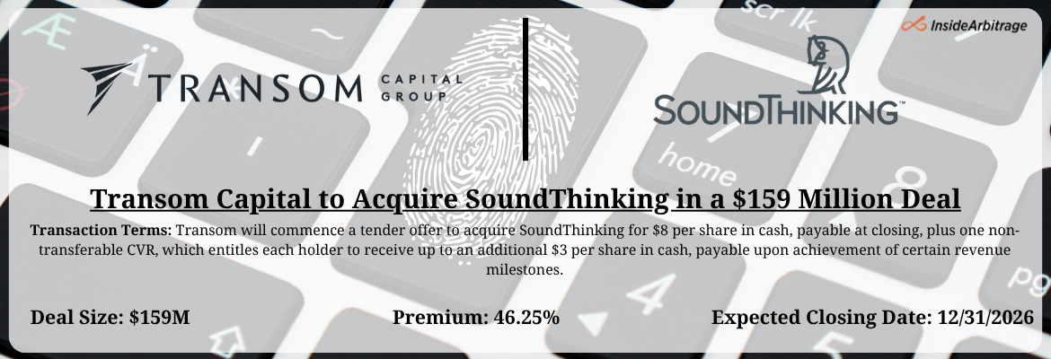 Transom Capital - SoundThinking Merger