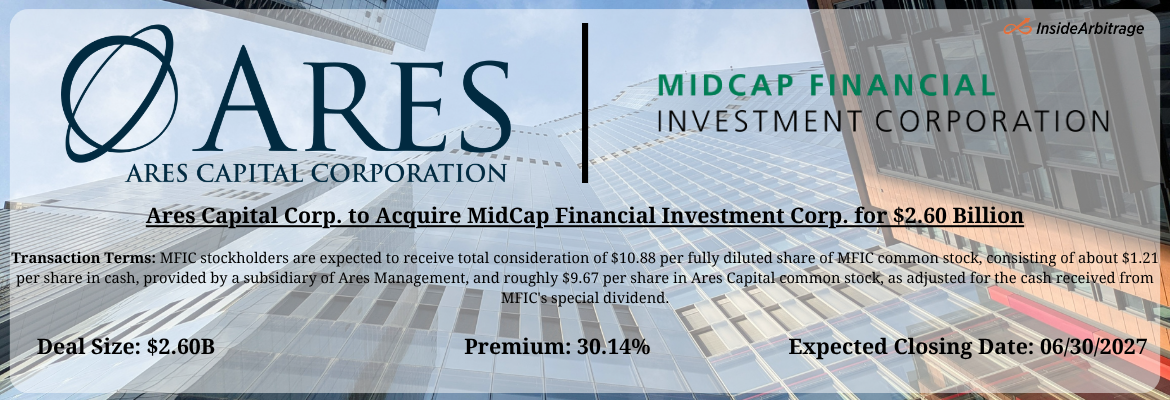 Ares Capital Corp. - MidCap Financial Investment Corp. Merger