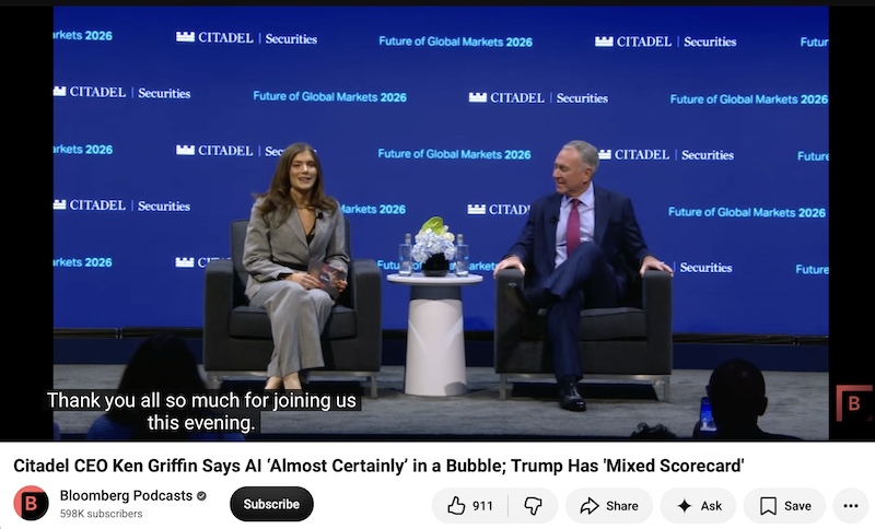 Bloomberg Interview of Ken Griffin