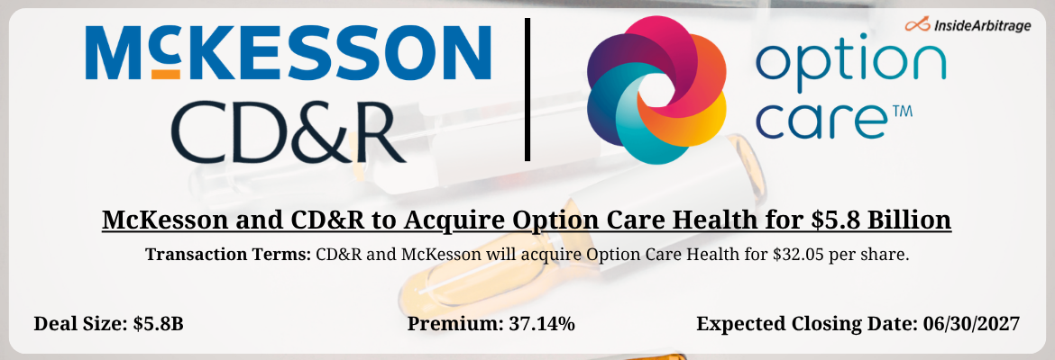 McKesson and CD&R - Option Care Health Merger